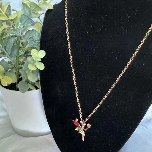 🆕 Tinkerbell Fairy Necklace - Gold - Picture 3 of 4